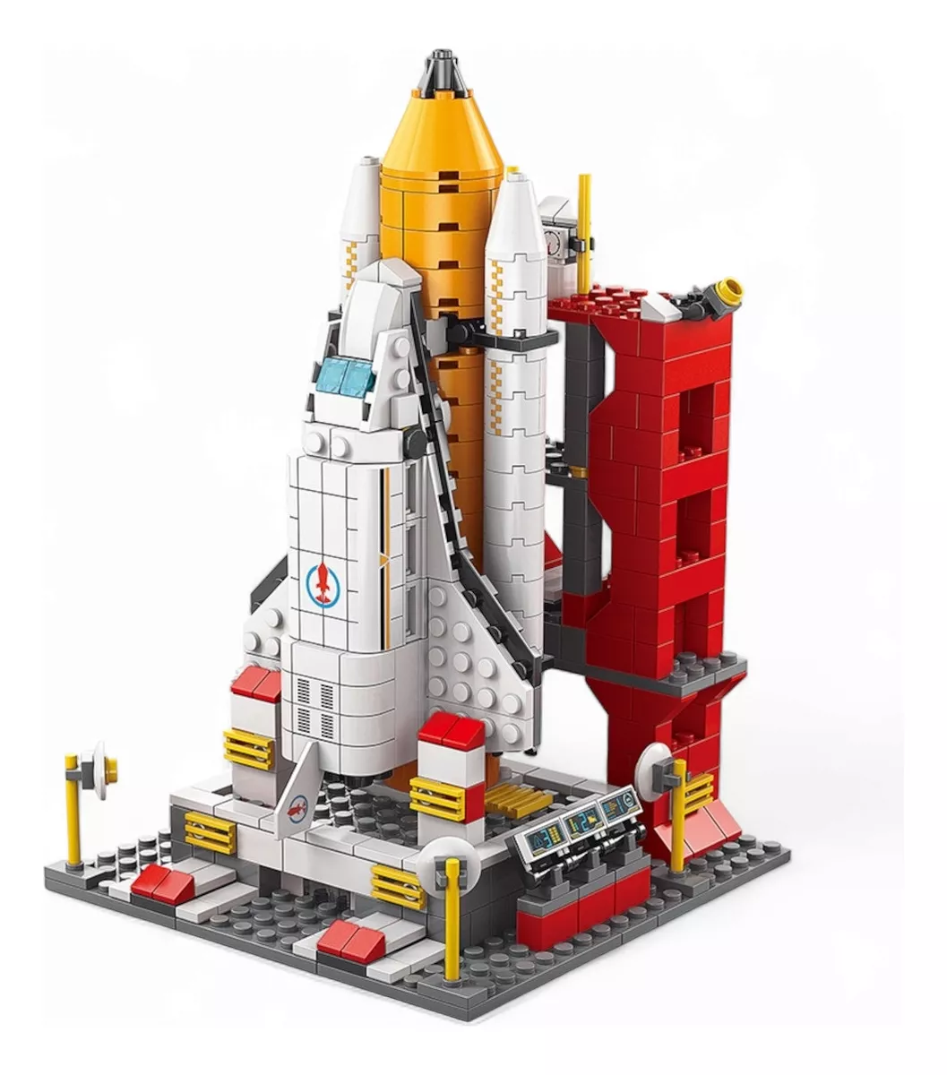 Kit 1000 Peças Blocos De Montar Bloxi Missão Espacial - 6 em 1