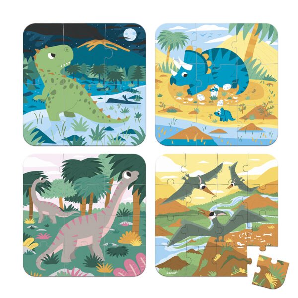 Quebra Cabeça Progressivo Dinossauros 6-9-12-16 pçs - Image 3
