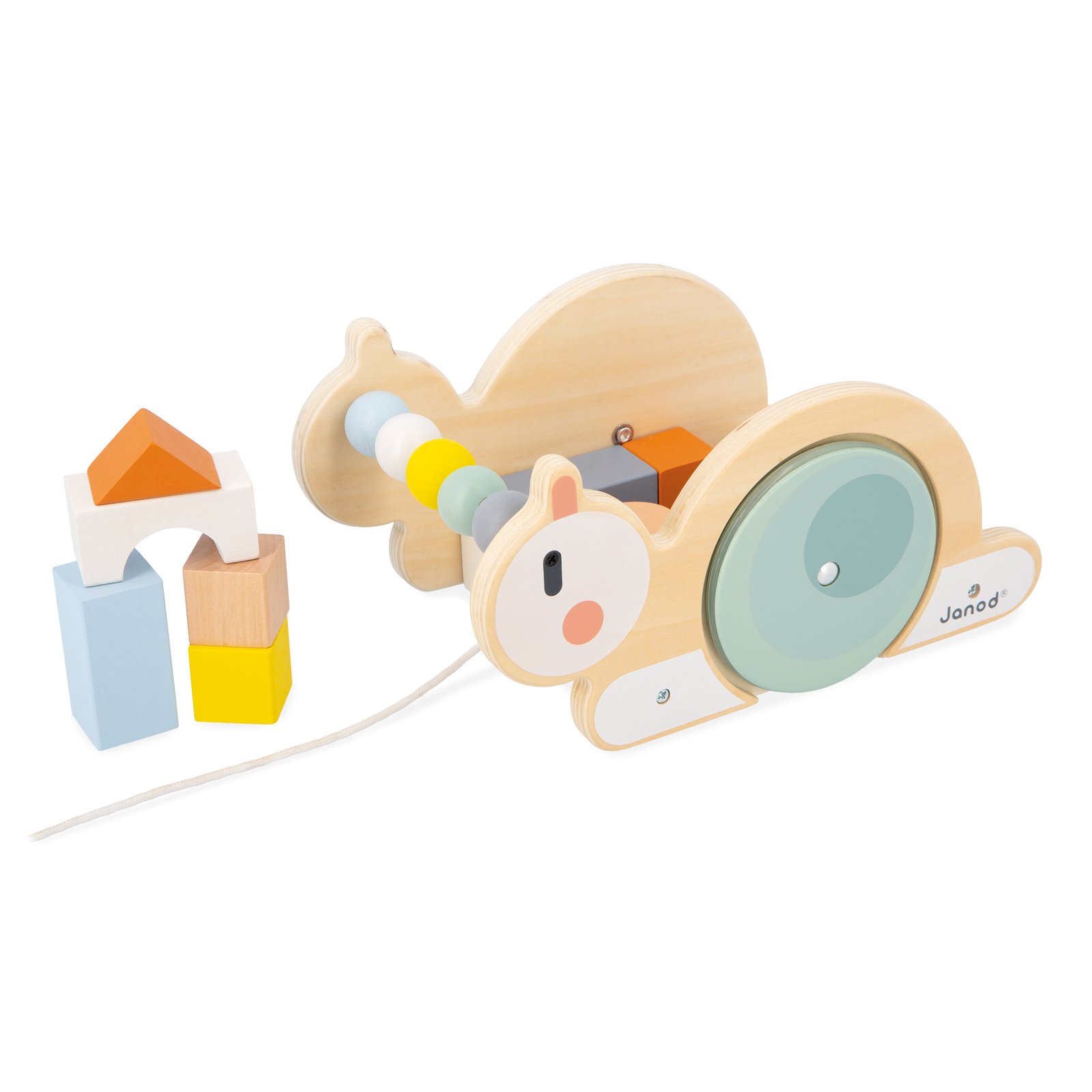 Caracol Para Montar e Passear Janod Brinquedo Montessori 18+