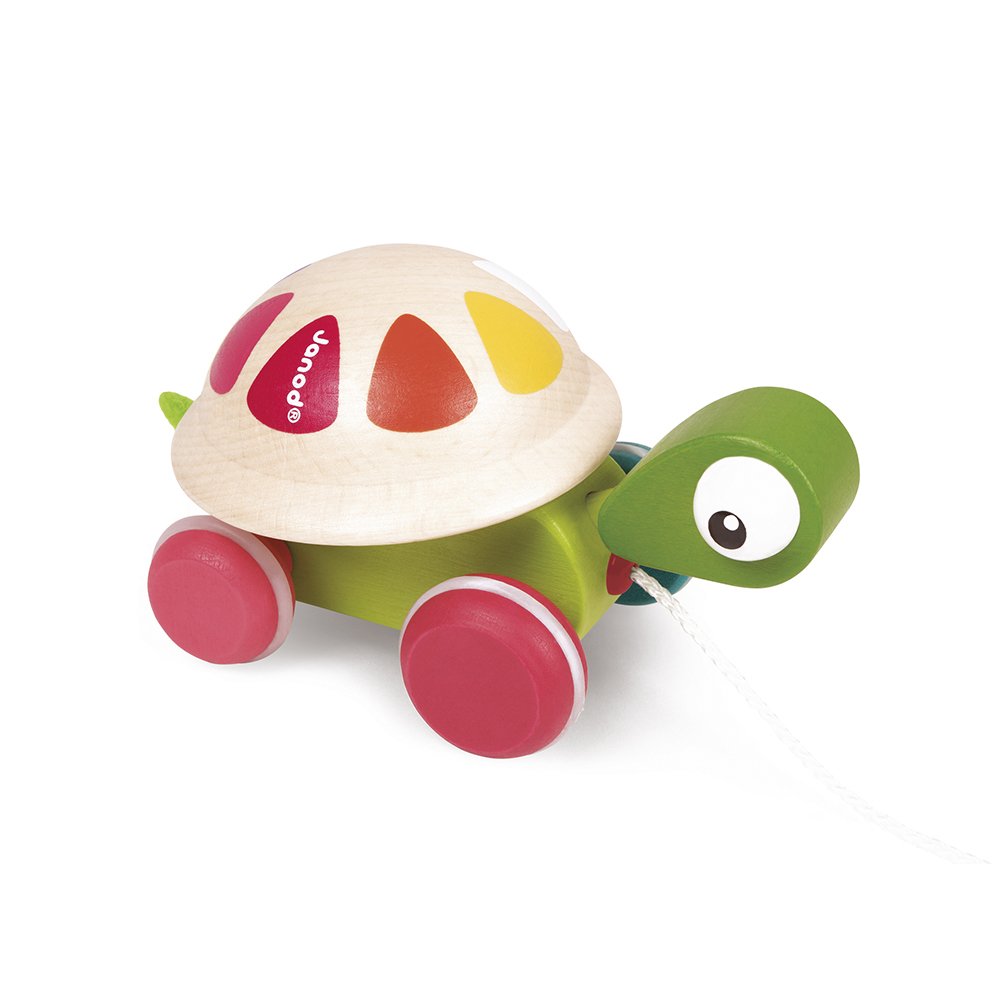 Tartaruga Para Passear Com Rodinhas Janod - Brinquedo Montessori