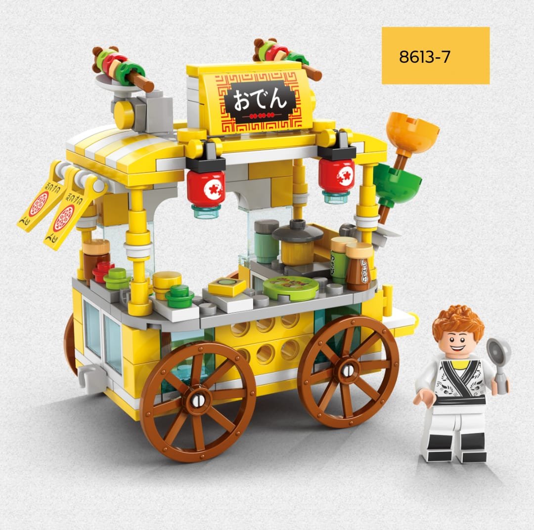 Blocos de Montar Carrinho de Espetinhos - Bloxi 188pçs