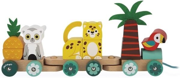 Trenzinho De Montar Para Passeio 11Pçs Janod - Brinquedo Montessori
