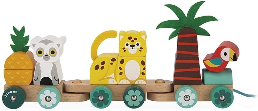 Trenzinho De Montar Para Passeio 11Pçs Janod - Brinquedo Montessori