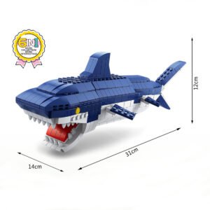 Kit 1000 Peças Bloco de Montar Bloxi Animais Marinhos Fundo do Mar - 6 em 1