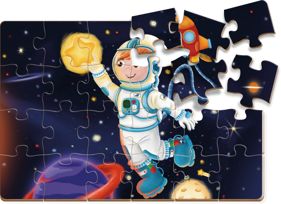Quebra Cabeças 24 Peças Astronauta