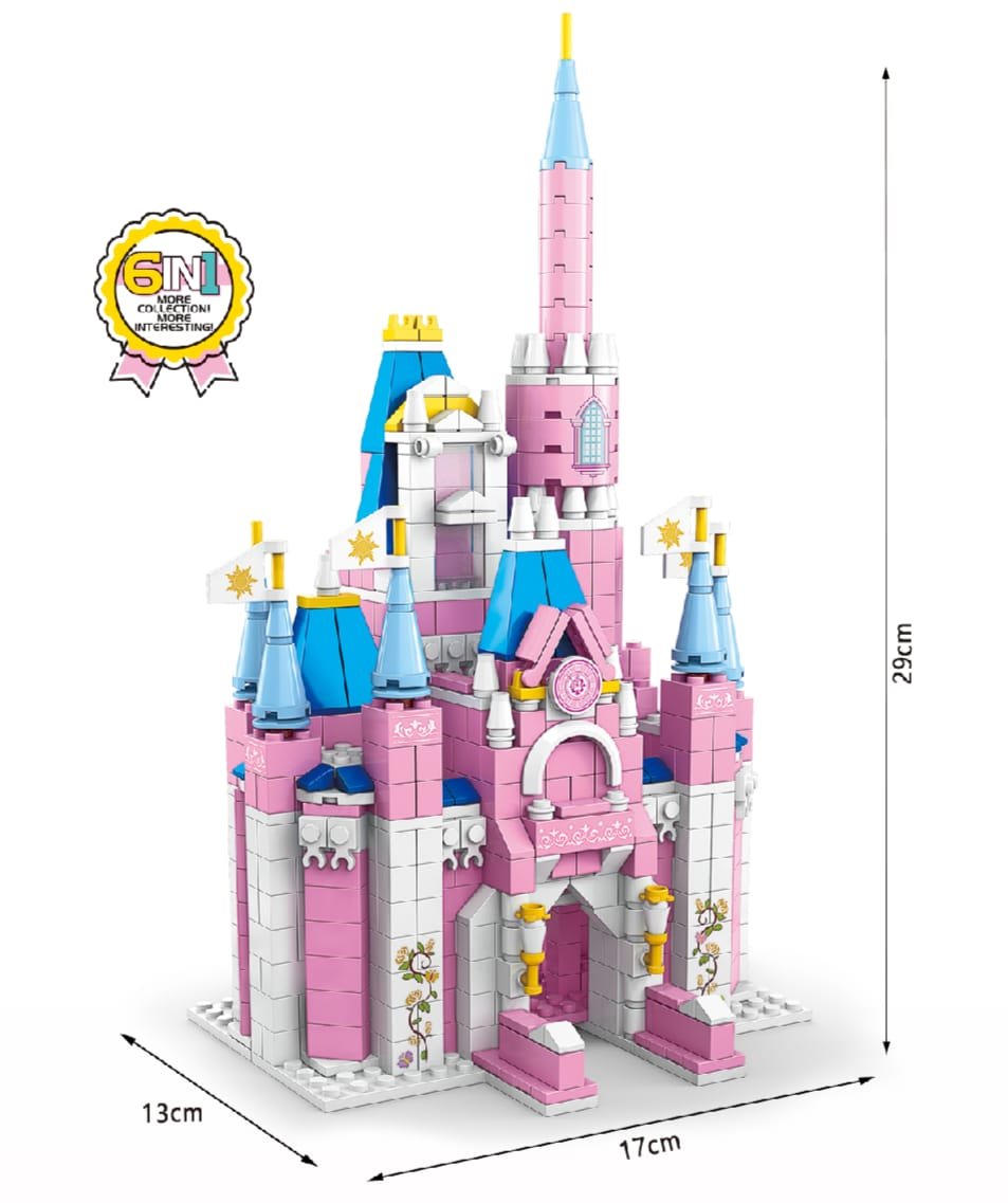 Blocos De Montar Castelo Da Princesa Bloxi 1000 pcs 6 em 1