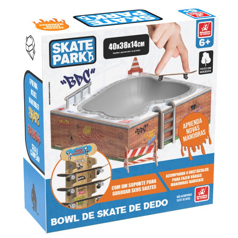 Pista Skate de Dedo Skate Park Bowl - Brincadeira de Criança