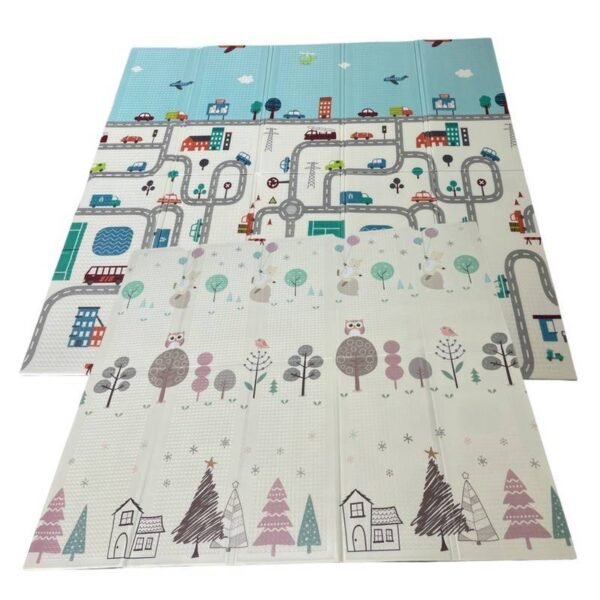 Tapete Infantil Dupla Face Medida 150x200cm Espessura 0,8cm Cidade e Floresta - Image 3