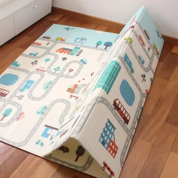 Tapete Infantil Dupla Face Medida 150x200cm Espessura 0,8cm Cidade e Floresta - Image 5