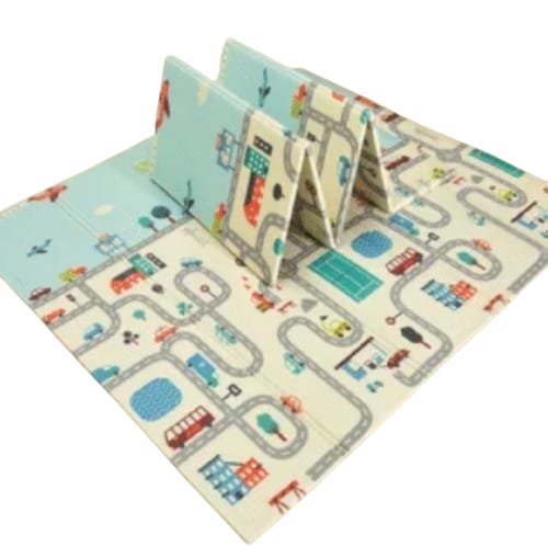 Tapete Infantil Dupla Face Medida 150x200cm Espessura 0,8cm Cidade e Floresta