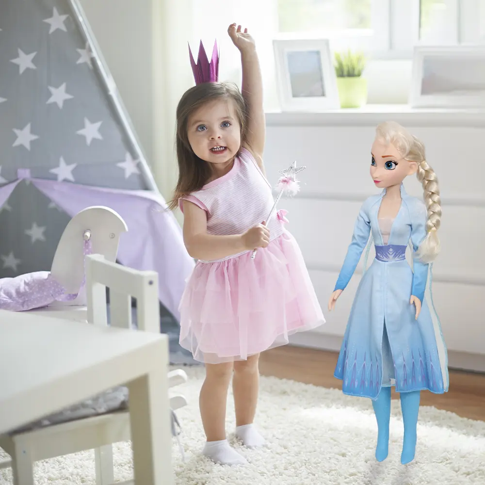 Boneca Original Elsa Frozen 2 Articulada 55cm - Imagem 3