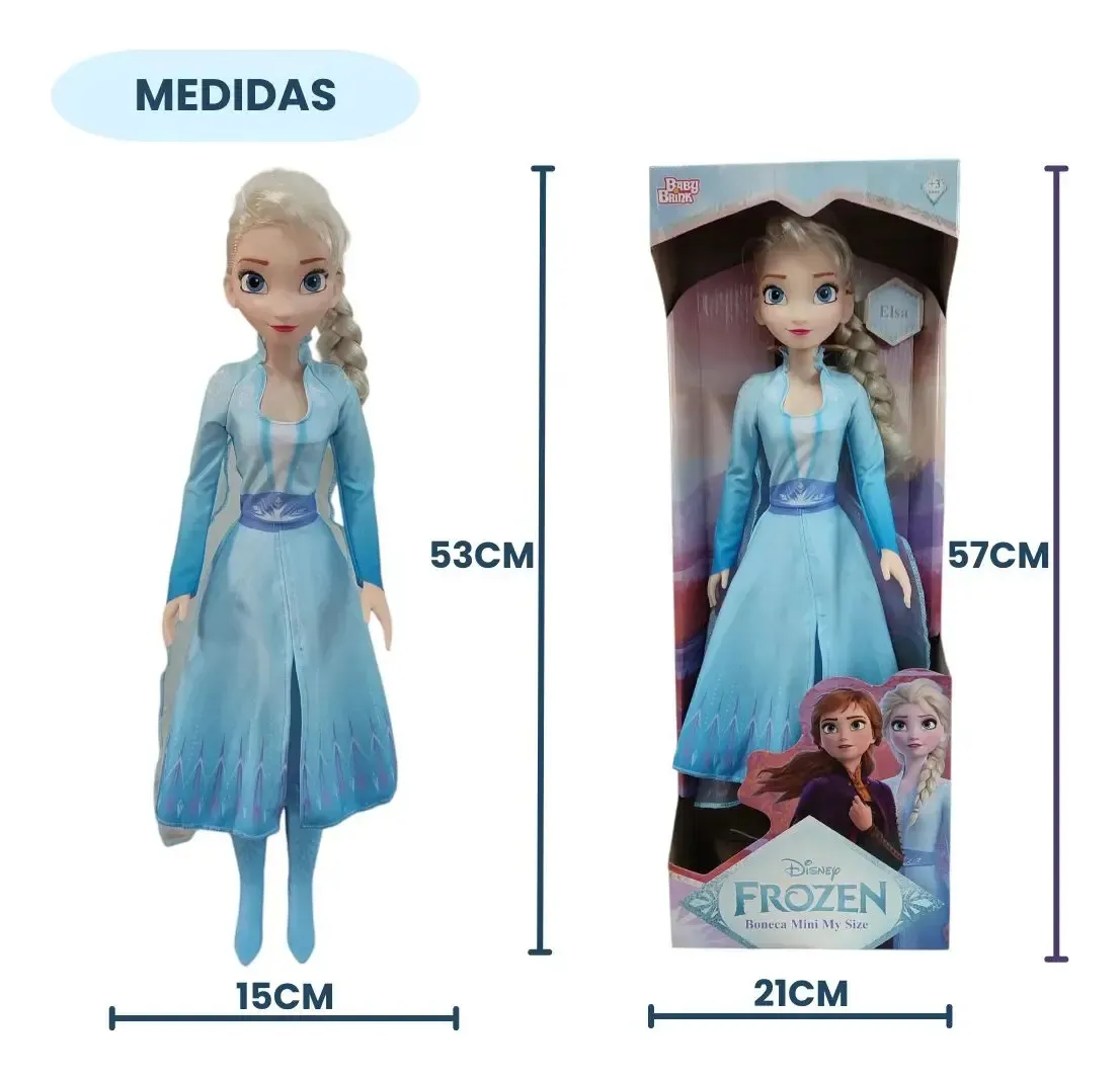 Boneca Original Elsa Frozen 2 Articulada 55cm - Imagem 2