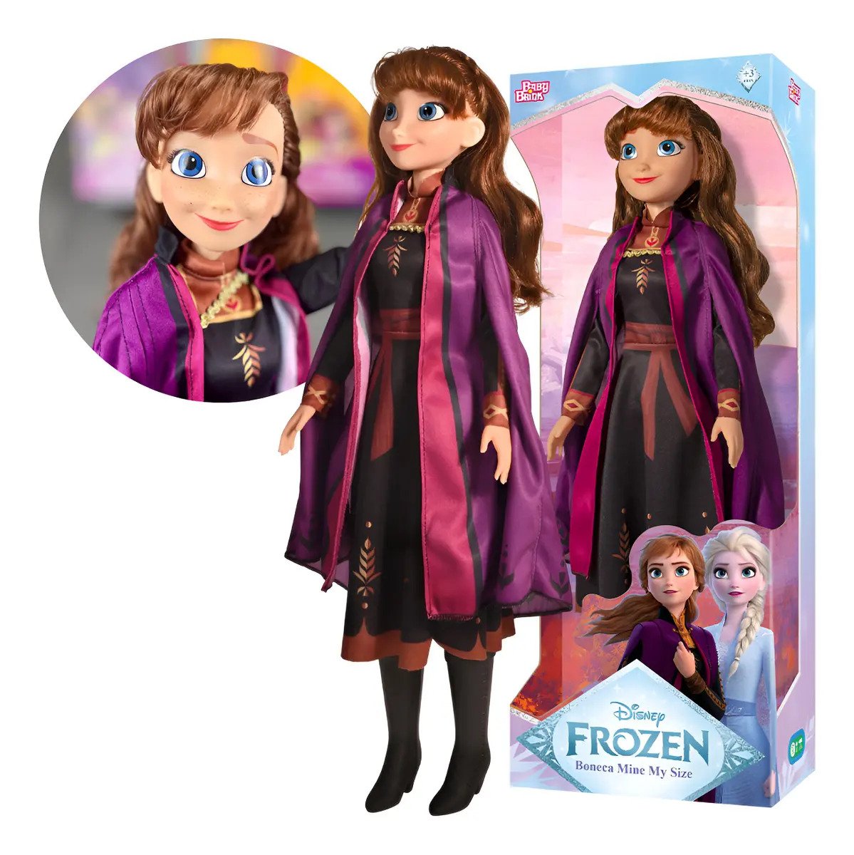 Boneca Original Anna Frozen 2 Articulada 55cm