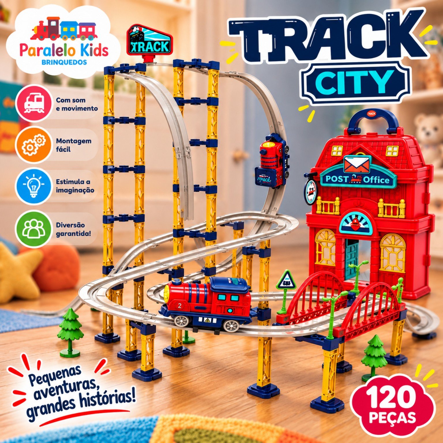 Pista de Trem Track City 2 em 1 120pçs - Imagem 3