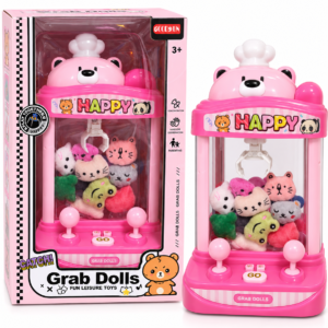 Maquina de Garra Infantil Mini Pelúcias Rosa