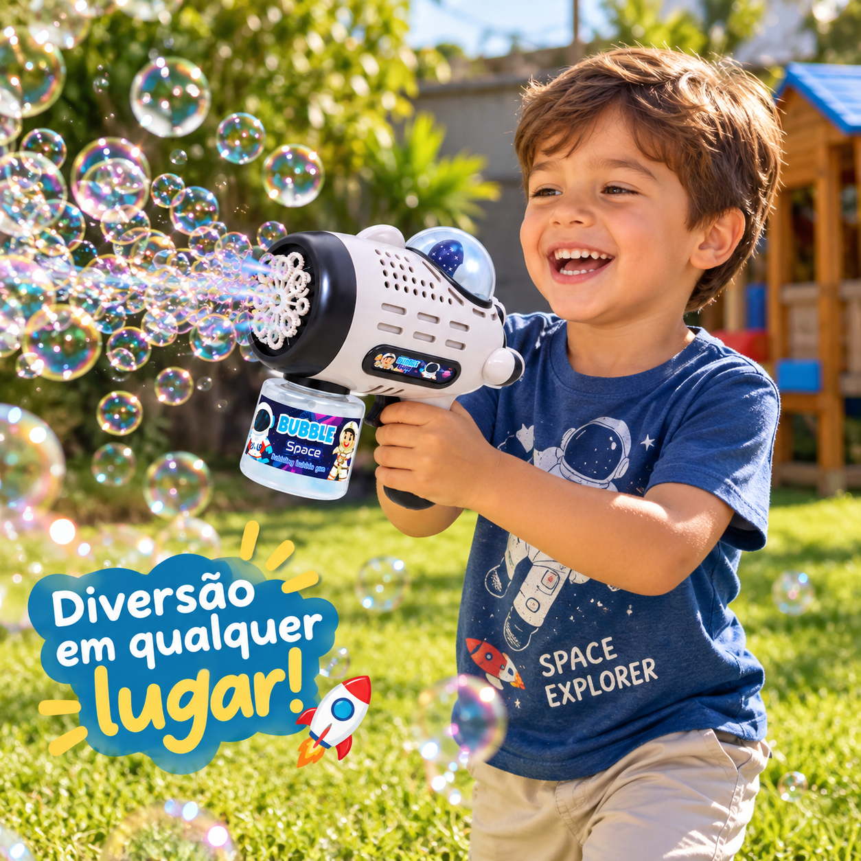Arminha Lança Bolhas de Sabão Bubble Gun Espacial - Imagem 3