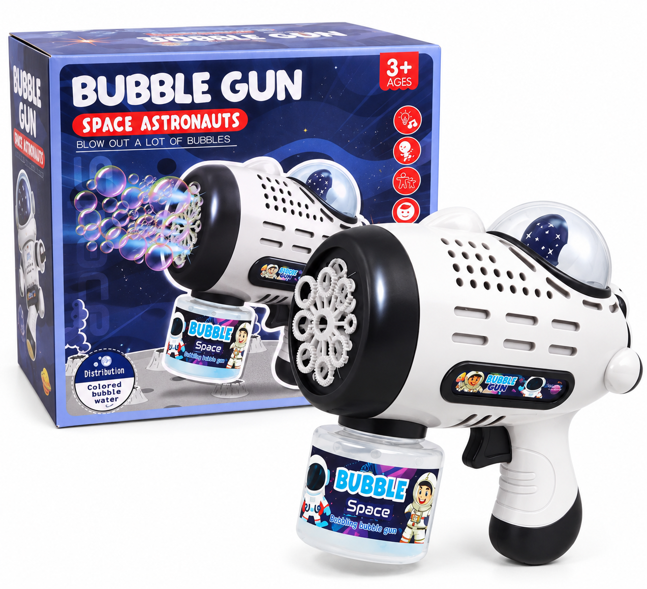 Arminha Lança Bolhas de Sabão Bubble Gun Espacial