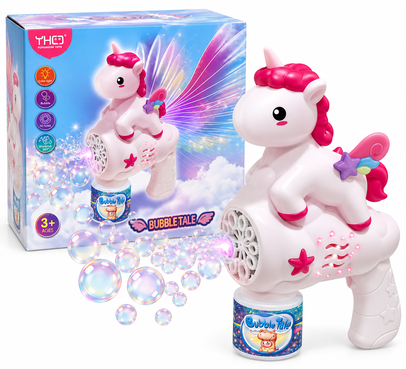 (ESGOTADO) Arminha Lança Bolhas de Sabão Bubble Gun Unicórnio