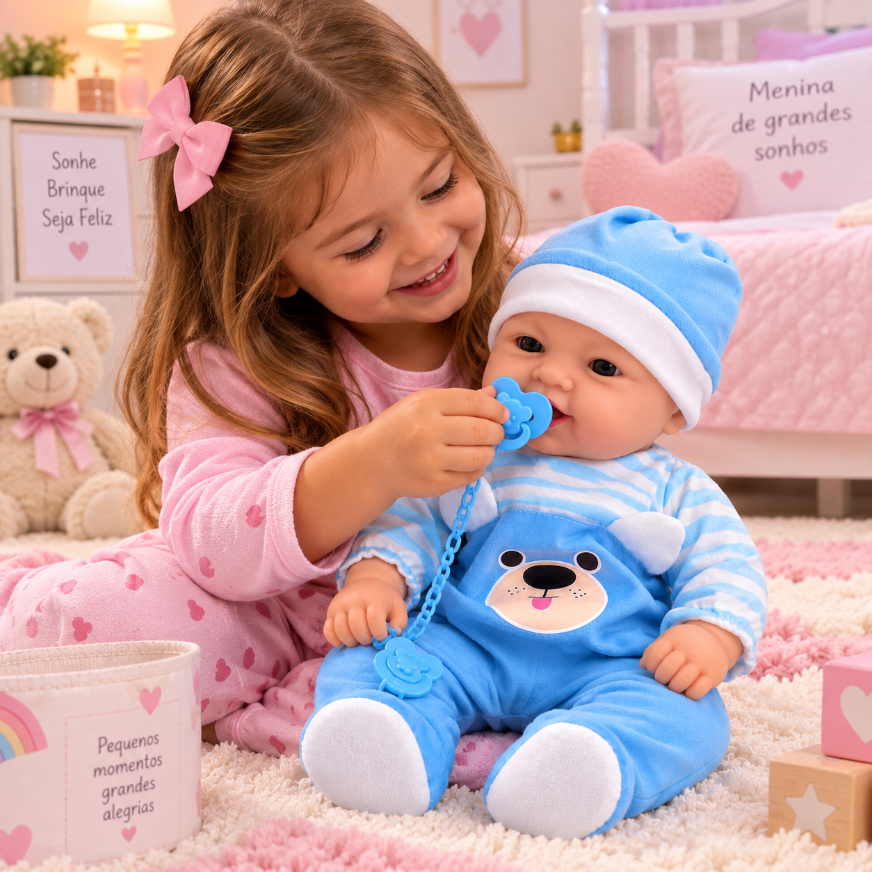 (ESGOTADO) Boneco Love Bebê Cotiplás com Chupeta - Imagem 3