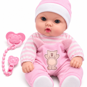 (ESGOTADO) Boneca Love Bebê Cotiplás com Chupeta - Rosa