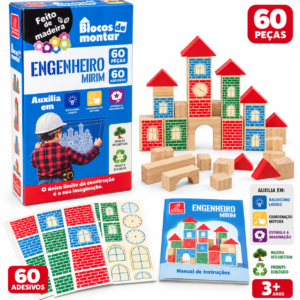Blocos de Montar - Engenheiro Mirim 60pçs