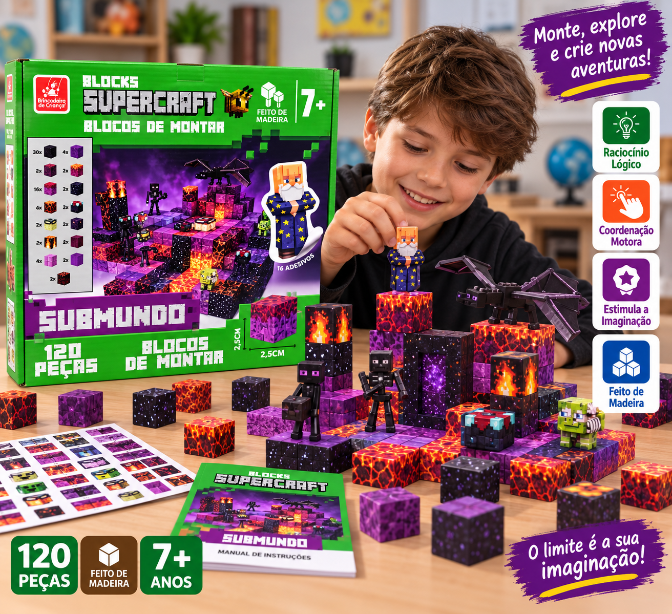Blocos de Montar Supercraft - Submundo - Imagem 2
