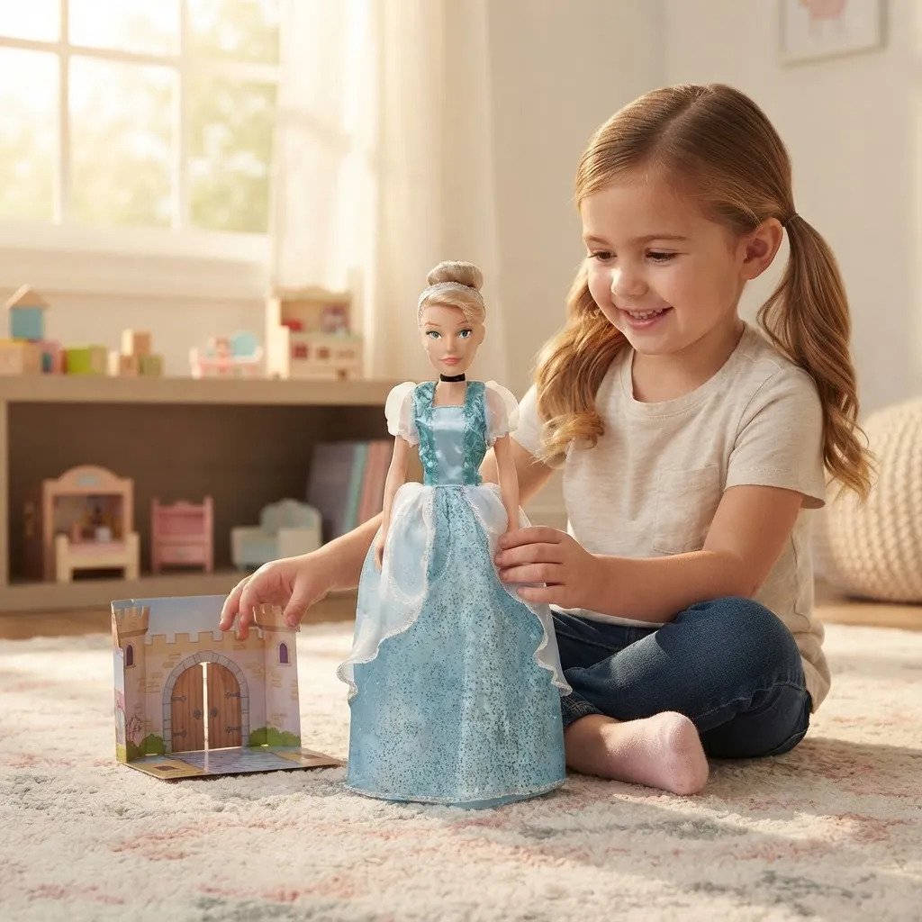 Boneca Cinderela Mini My Size Princesa Disney - 55cm - Imagem 4