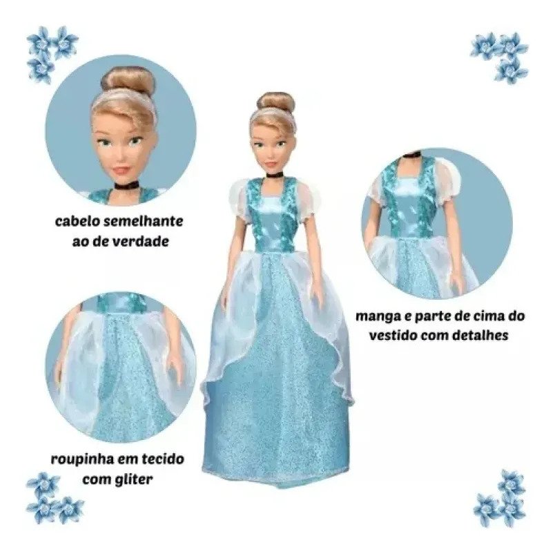 Boneca Cinderela Mini My Size Princesa Disney - 55cm - Imagem 2