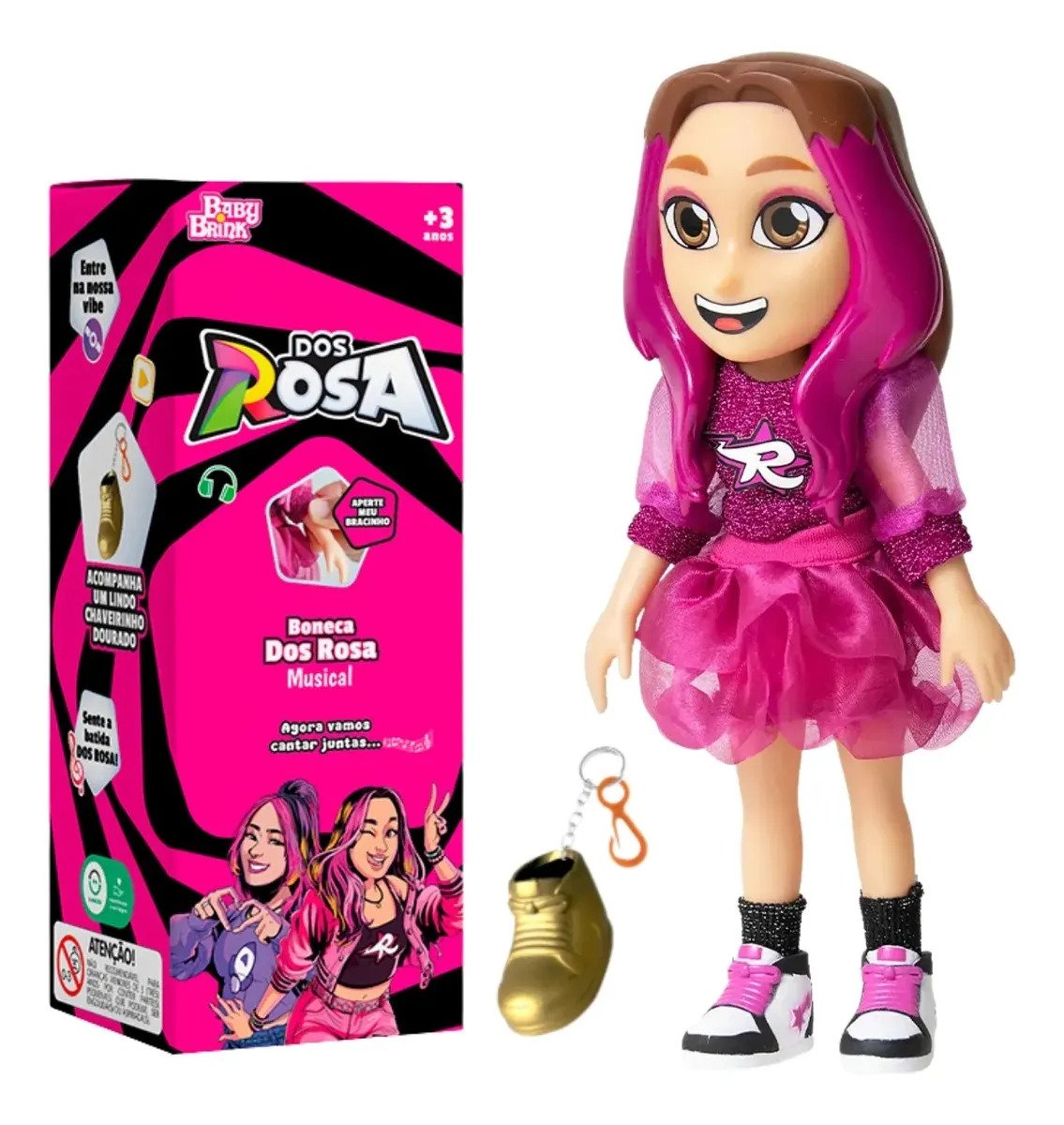 Boneca Emilly Vick Musical Dos Rosa – Brinquedo Infantil