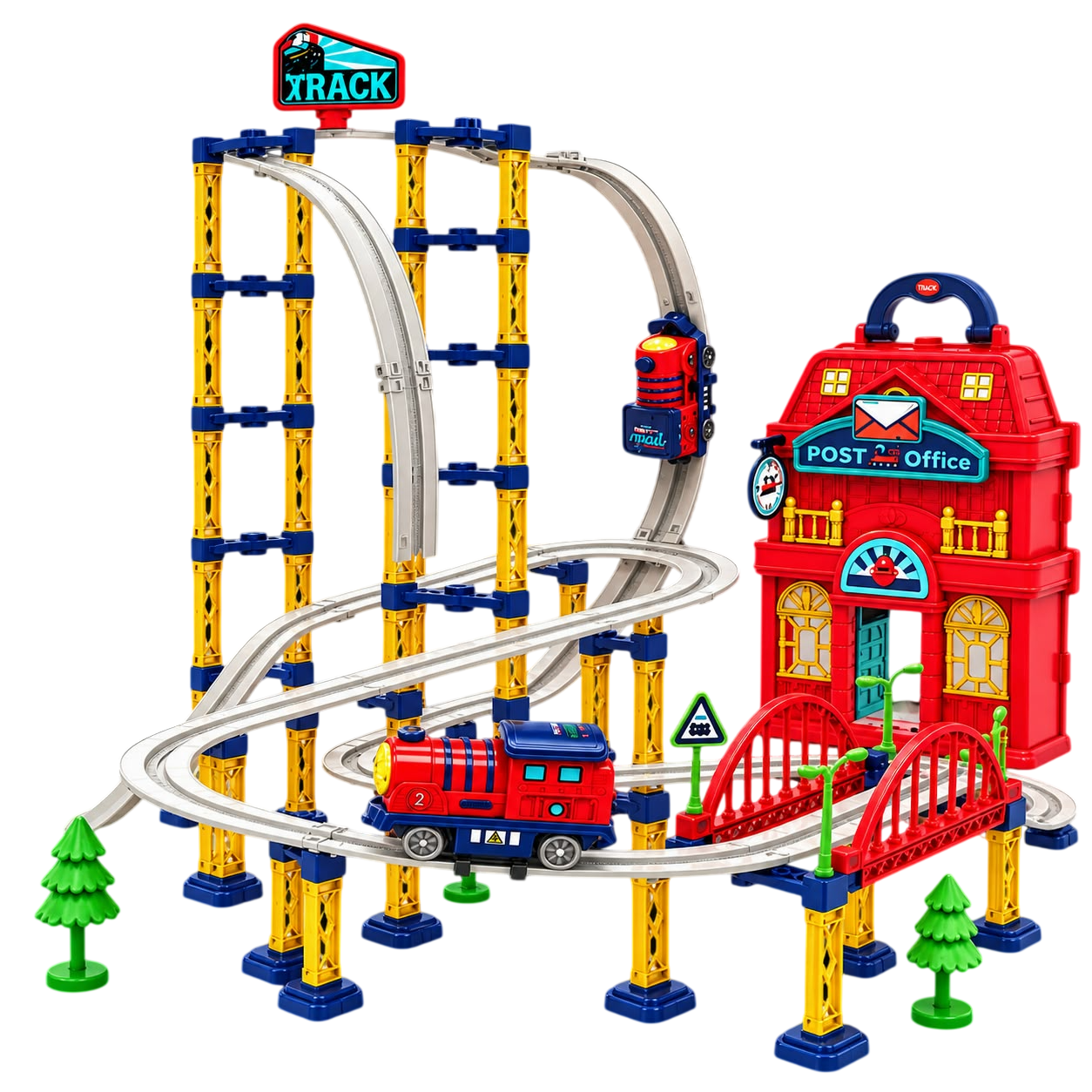 Pista de Trem Track City 2 em 1 120pçs
